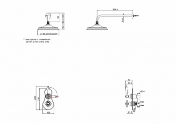 Severn Thermostatic Single Outlet Concealed Shower Valve